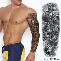full arm waterproof temporary tattoo sticker bird boat worrior eagle knife fake tatoo stickers flash tatto to men women 05