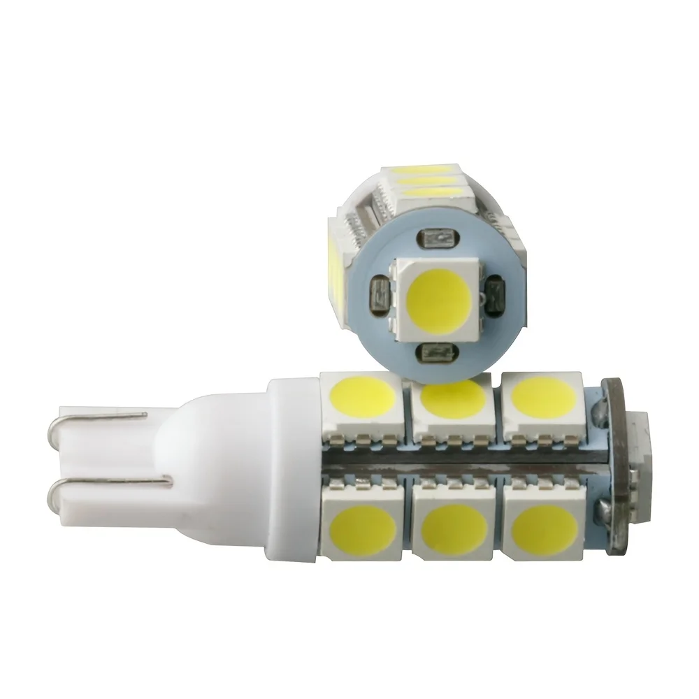 Комплект из 2 автомобильных ламп T10 W5W 194, сигнальные огни, 13 SMD 5050 LED, для салона, купольные, для чтения, боковые, для багажника, 12В (art.: 3920db4be2eb6) - 3920db4be2eb6
