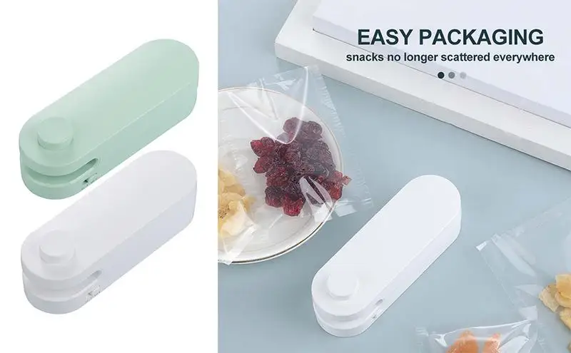 

Portable Design Bag Resealer And Cutter With Lanyard Keep Food Preserved versatile Food Close Storage Bags Clips For Snacks