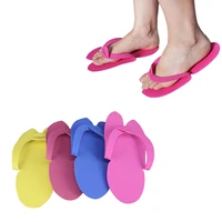 12 pairs disposable foam slippers spa pedicure sandals foam pedicure slippper for salon spa pedicure flip flop tools