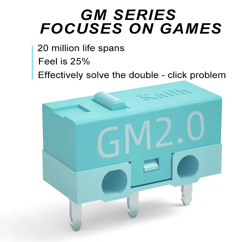 

8pcs Kailh GM2.0 micro switch 20M life gaming mouse Micro Switch 3 Pin blue used on computer mice left right button