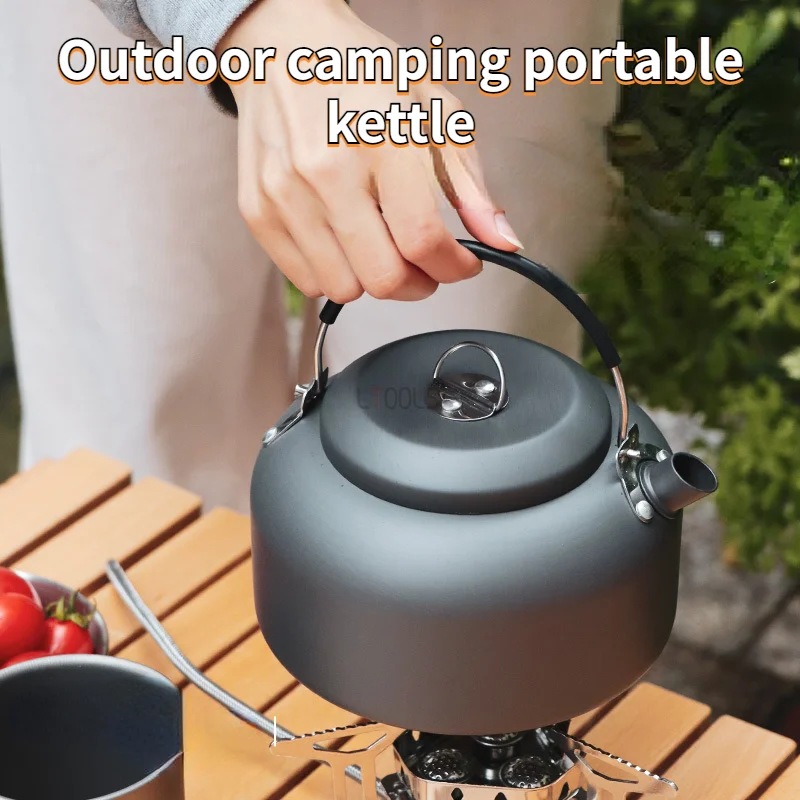 

Outdoor Camping Kettle 1.4L Household Teapot Camping Large Kettle Portable Aluminum Pot 0.8L For Camping Picnic