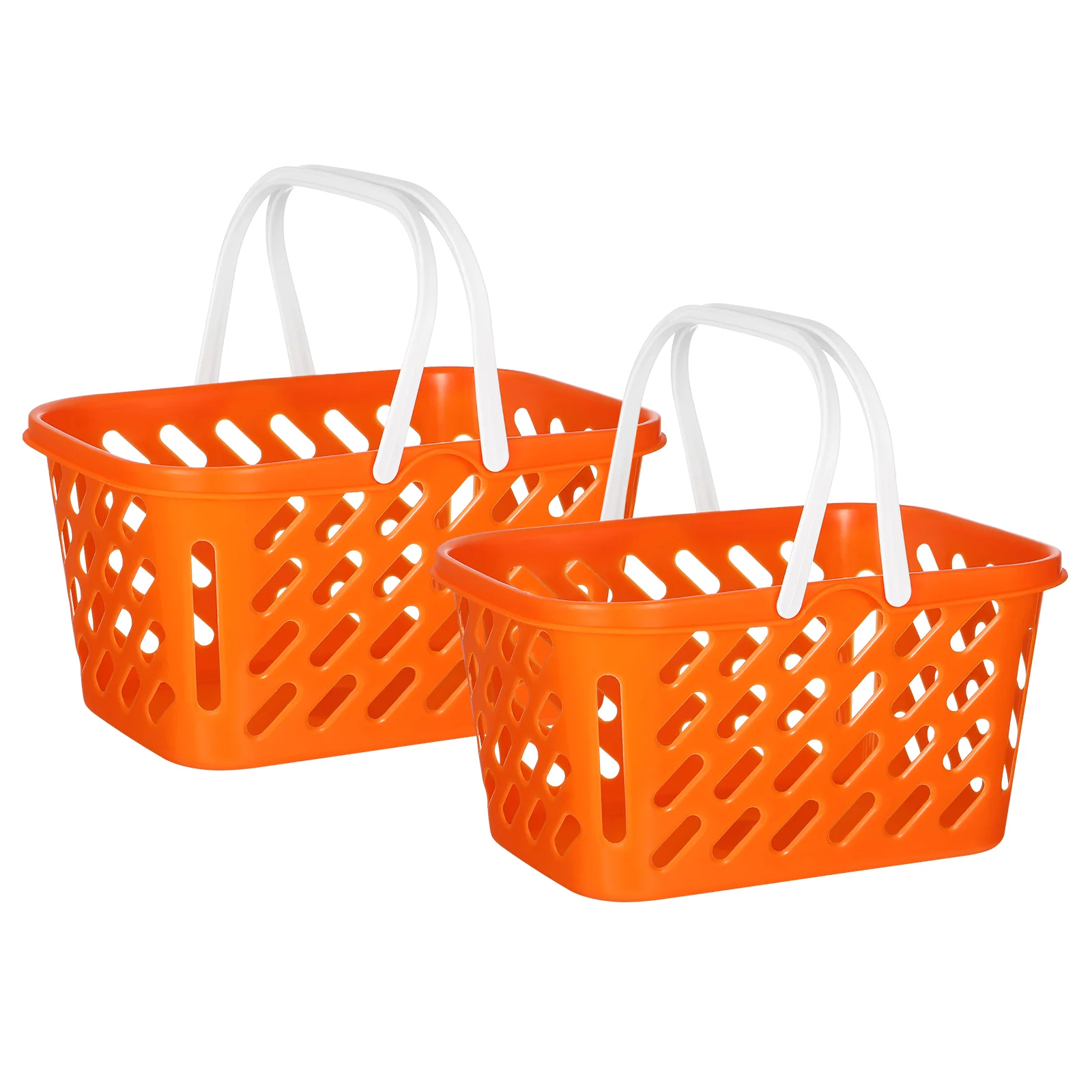 

2pcs Kids Grocery Baskets Portable Baskets Toys Multipurpose Baskets Plastic Toys Storage Organizers