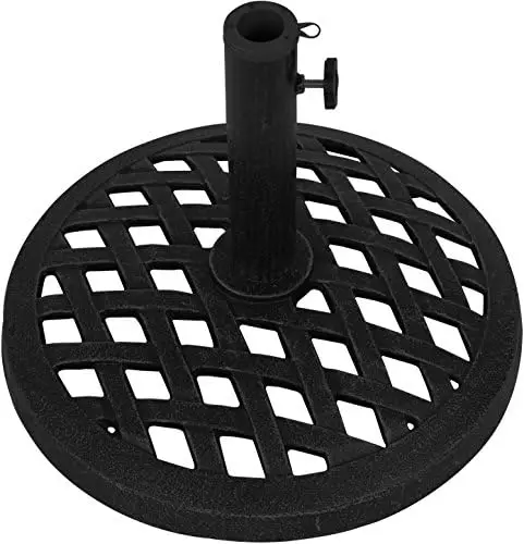 

17.7" Diameter Cast Iron Umbrella Base, Black
