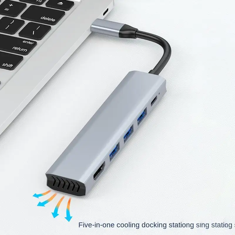 

New Multifunctional Type-c Docking Station Converter 5-in-1 USB Hub For Fast Charging Of Macbooks/tablets/mobile Phones