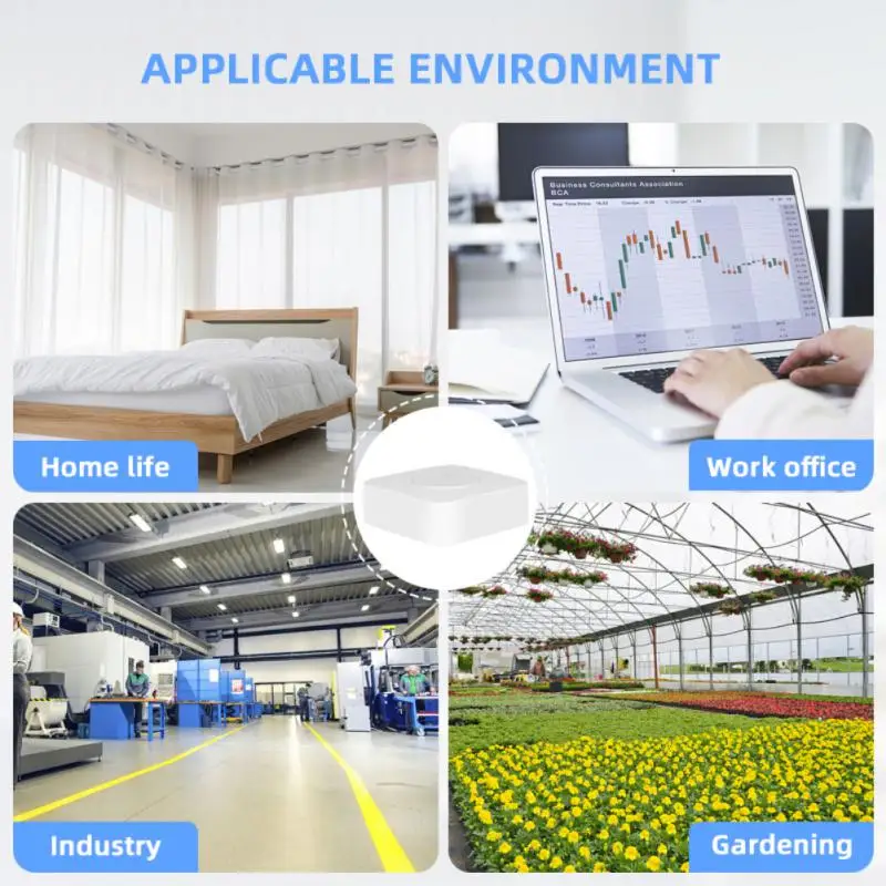 Tuya Smart Air Quality Monitor Box Automation Alarm Detector Home With Gateway Mini Housekeeper 6 In 1 Sensor
