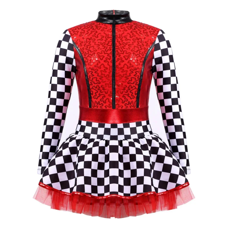 Детский карнавальный костюм на Хэллоуин гоночный для водителя чарлидинга