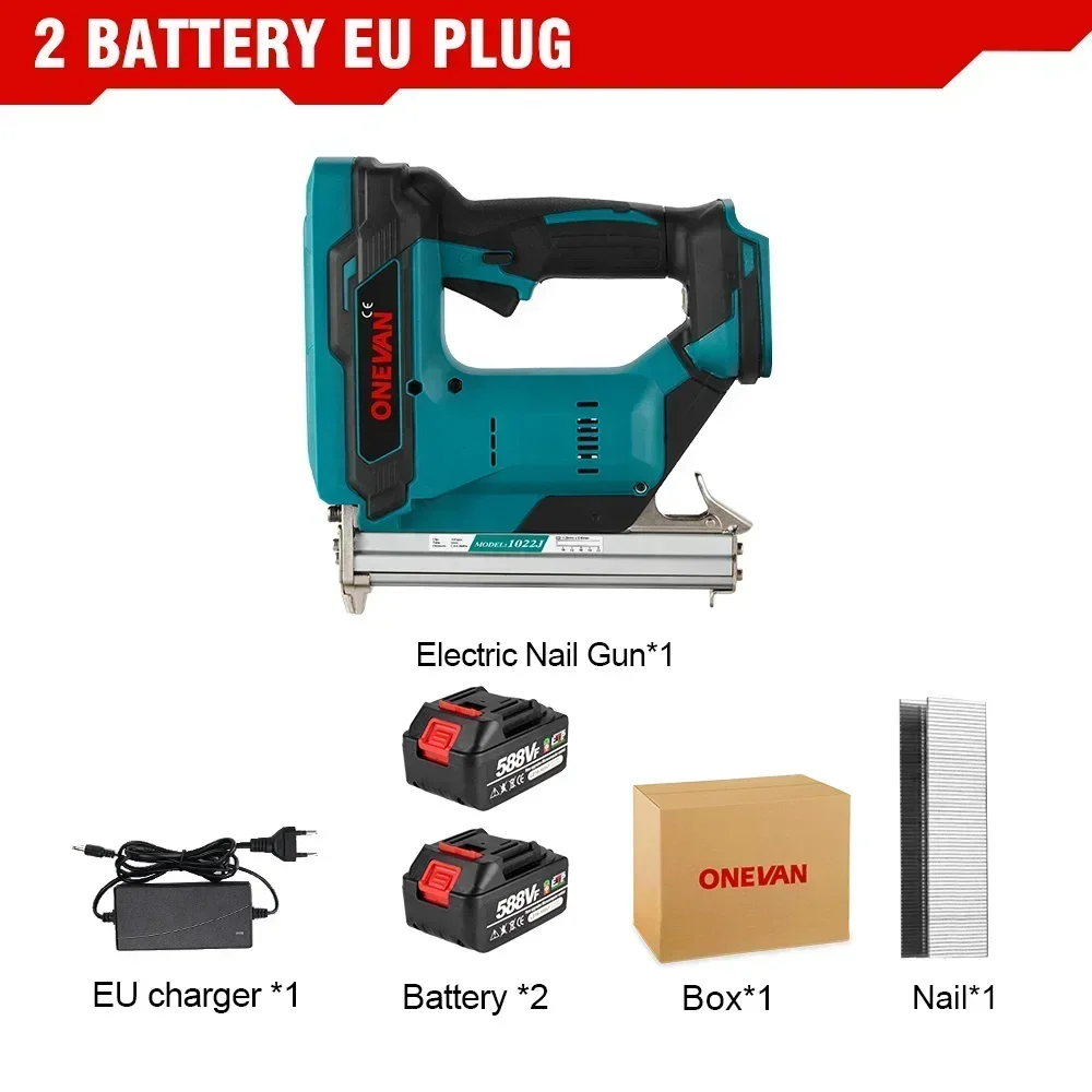 

ONEVAN 1022J бесщеточный аккумуляторный гвоздезабивной степлер