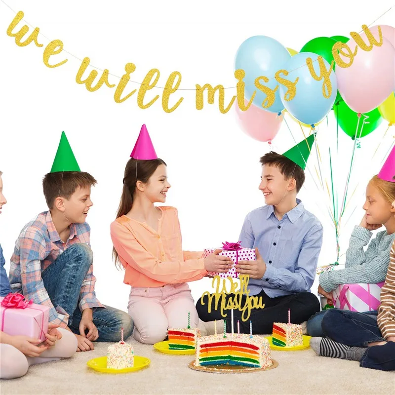 

Золотистая фотография, мы пропустим вас, флаг с буквенным принтом, флаг для мальчишвечерние, висячая гирлянда для вечеринки на пенсию, украш...