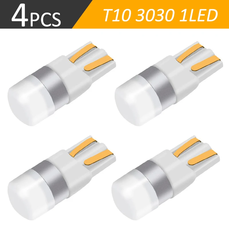 

4 шт. T10 W5W Led 3030 1SMD клиновидная лампа авто купольный светильник для чтения автомобильный боковой светильник парковочные огни светильник s 194 168 лампы