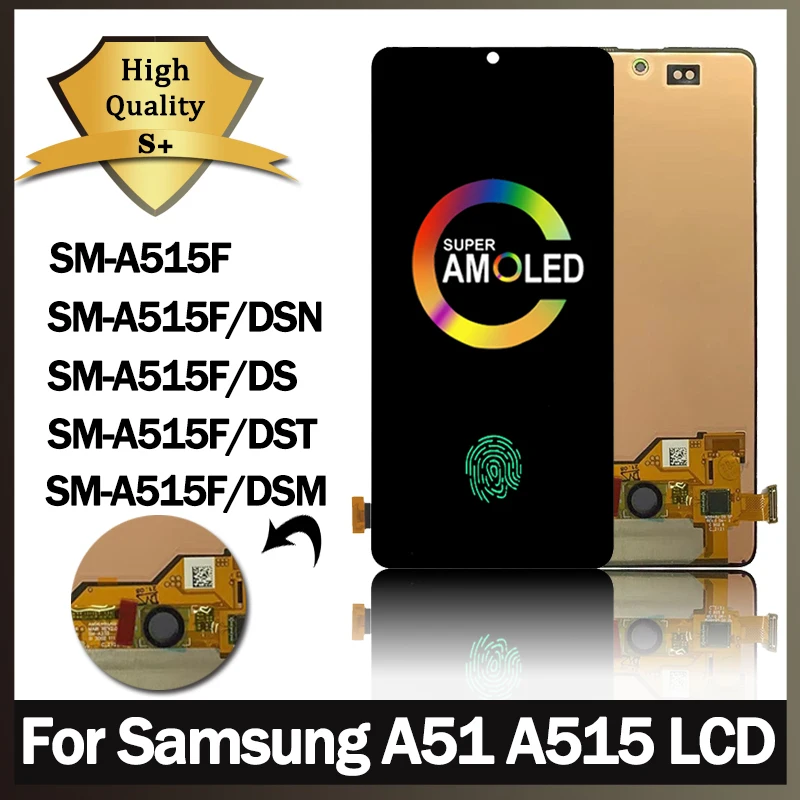 ЖК-дисплей 6,5 дюйма Super AMOLED для Samsung Galaxy A51 A515, дисплей A515F/DS A515FD A515, сменный сенсорный экран, дисплей A515F
