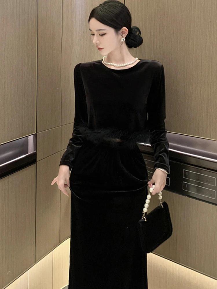 2024 новые модные комплекты из двух предметов женские укороченные топы с длинными