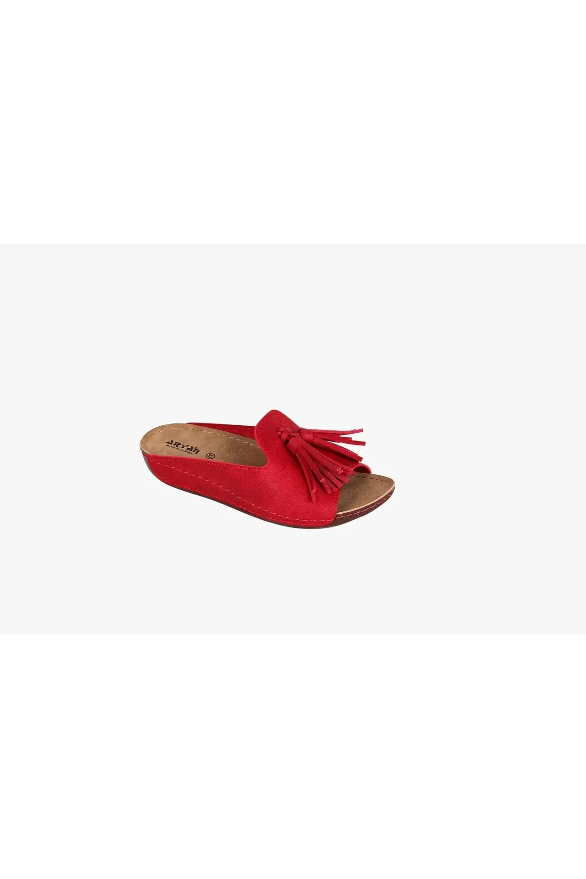 

Women Red Summer Tassels Anatomical Thin Sole Slippers