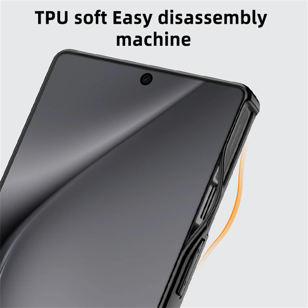 Чехол для ZTE Nubia RedMagic 11 Pro Plus, прозрачный, ударопрочный, матовый, с TPU-рамкой, магнитный, с жесткой пластиковой задней панелью (art.: 3920dbc53e1e7) - 3920dbc53e1e7