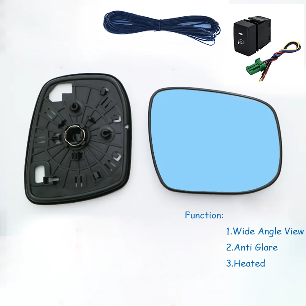 

1 пара 2 шт., боковое зеркало заднего вида, синие стеклянные линзы для Honda FIT Jazz 2022-2024 для HONDA BRV 2023-2024, широкоугольный обзор, антибликовый