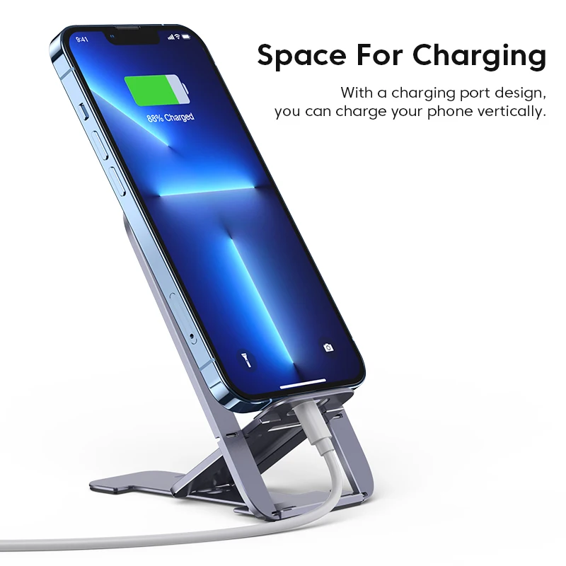 kuulaa phone holder stand aluminum cell phone adjustable desk stand mobile phone support for iphone 13 12 xiaomi samsung huawei free global shipping