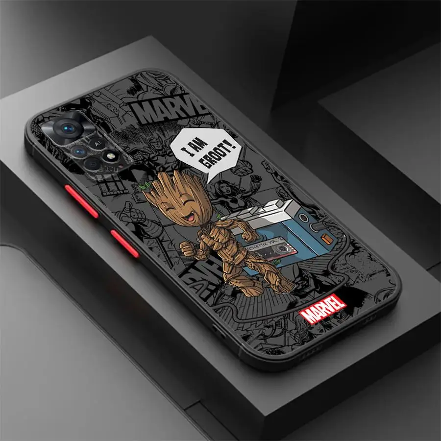 Чехол для телефона Marvel Groot Baby Xiaomi Redmi Note 11 12 13 Pro Plus 11Pro 5G 7 8 9 10Pro 8T 9S 10S 12S Cover Shell