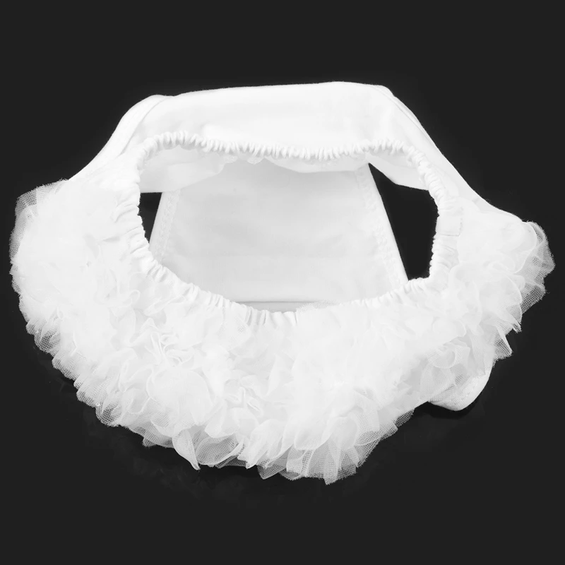 Hot TTKK 2X White Baby Girl Ruffle Bloomers Panties Diaper Cover Image S images - 6