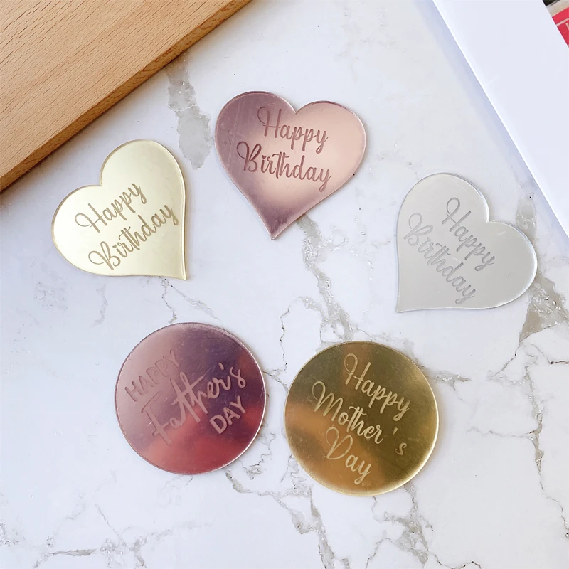 10 шт. новый золотой Топпер для торта на День Матери акриловый кексов розовый