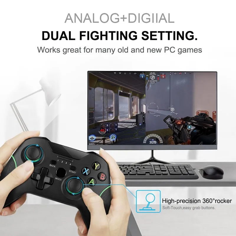 wireless support bluetooth gamepad for ps3iosandroid phonepctv box joystick usb game controller phone accessories for xiaomi free global shipping