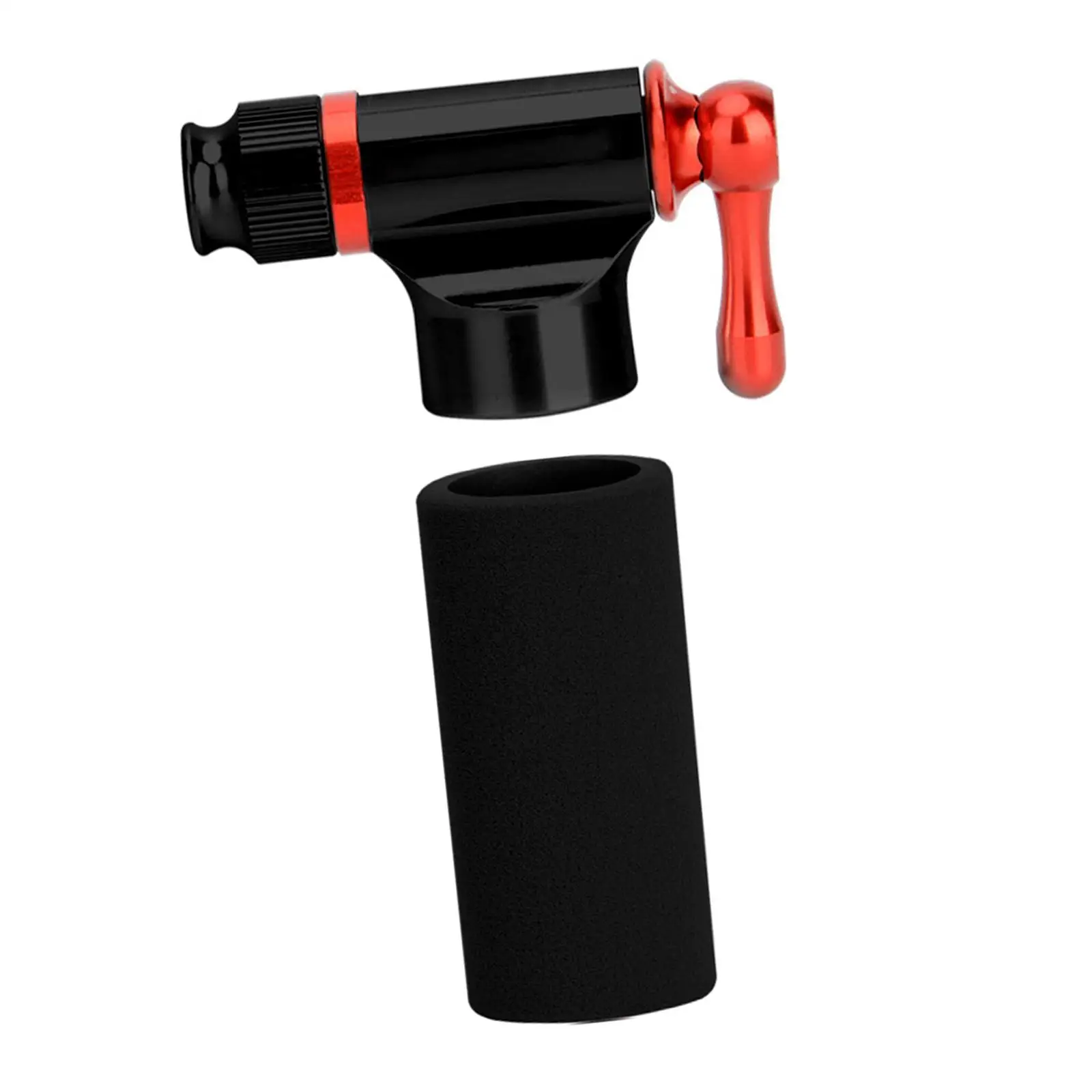 

CO2 Bike Tire Inflator Portable Portable with Cartridge Storage Fittings Bike Pump for Sports Camping Football Road Bike