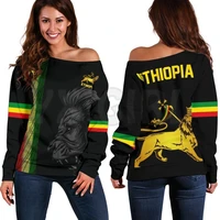 yx girl ethiopia united 3d printed novelty women casual long sleeve sweater pullover