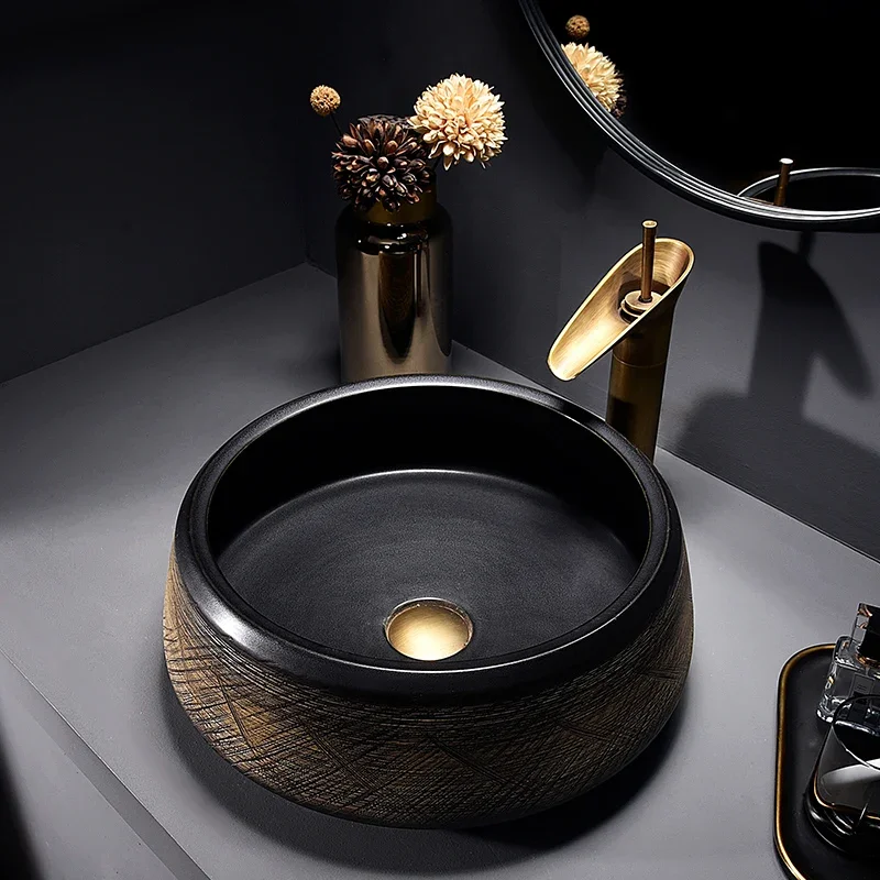 Керамическая кухонная раковина ручной работы в европейском винтажном стиле