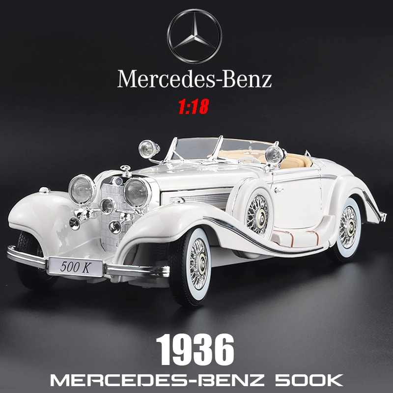 

Maisto 1/18 Scale Benz 500K Metal Retro Car Alloy Model Car Static Collection Kids Diecast Toy Car Hot Sale Valentine's Day Gift