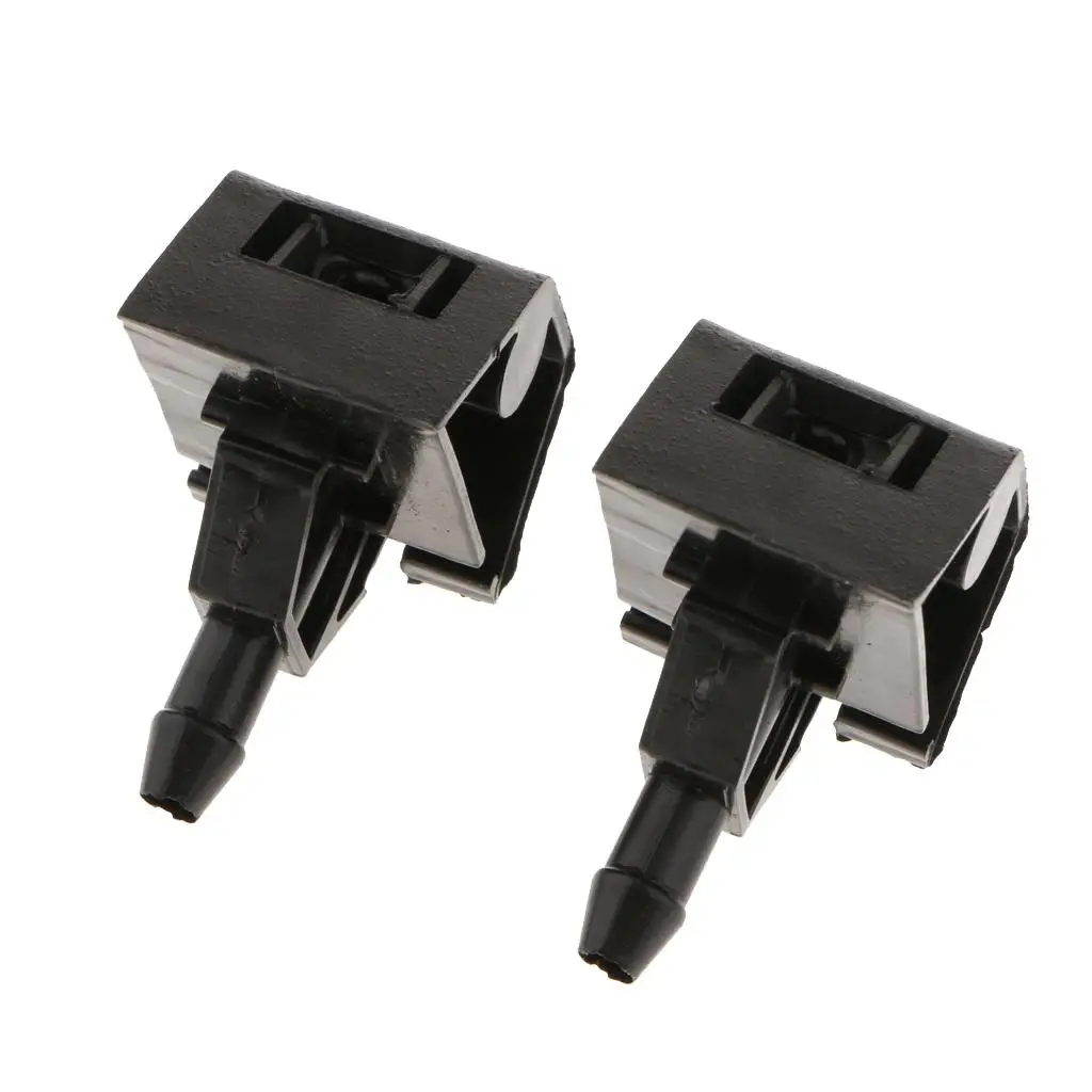 

2X Plastic Front WindShield Washer Wiper Spray Jet Nozzle For for Motorcycles Parts 40x23x32mm Black