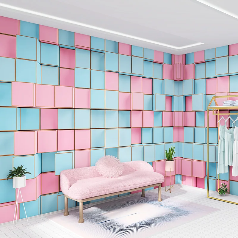 Скандинавская квадратная настенная краска Макарон для салона красоты