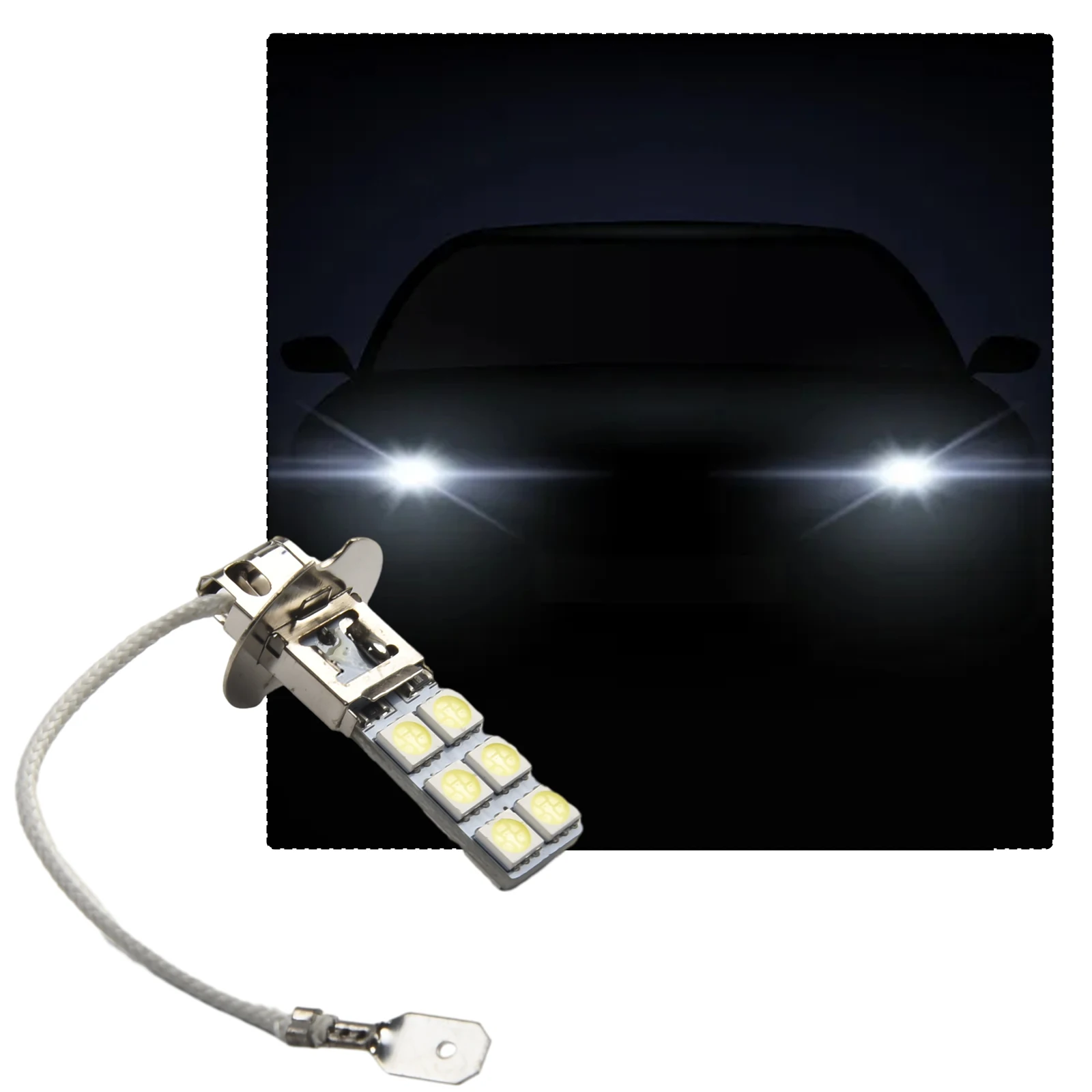 

Durable High Quality 2x Fog Lamp 12V DC Universal Convenient Easy To Install Socket Type H3 1000LM 360 Degrees