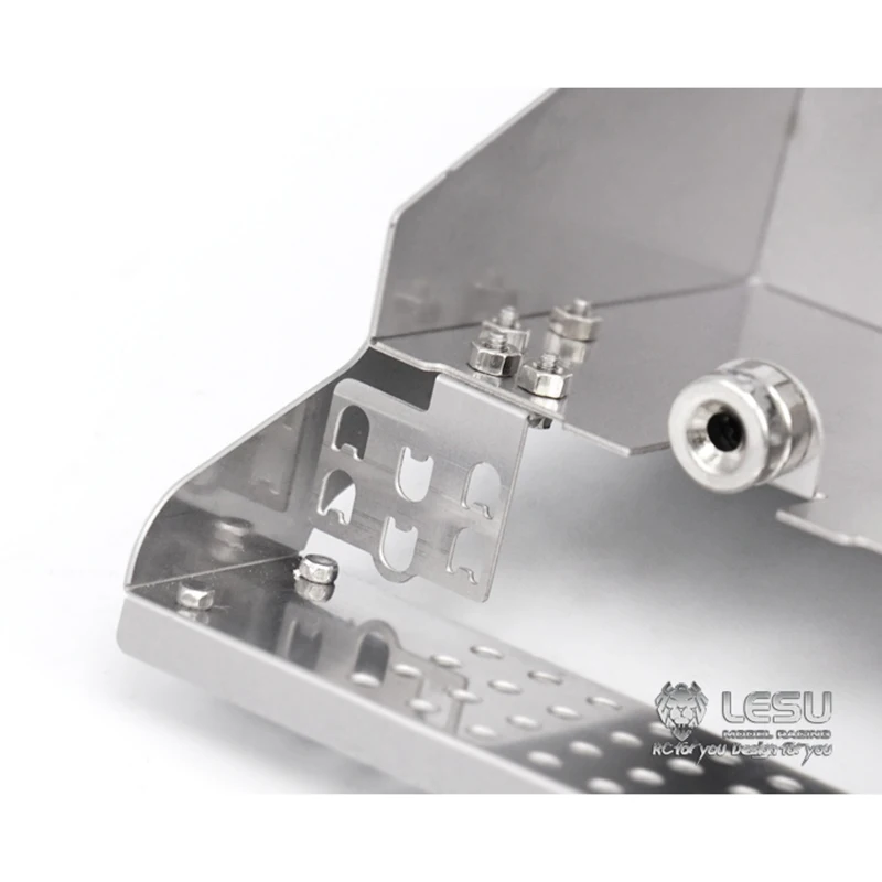 Металлический аккумуляторный ящик LESU с пластиной для Tamiyay 1/14 RC тягач