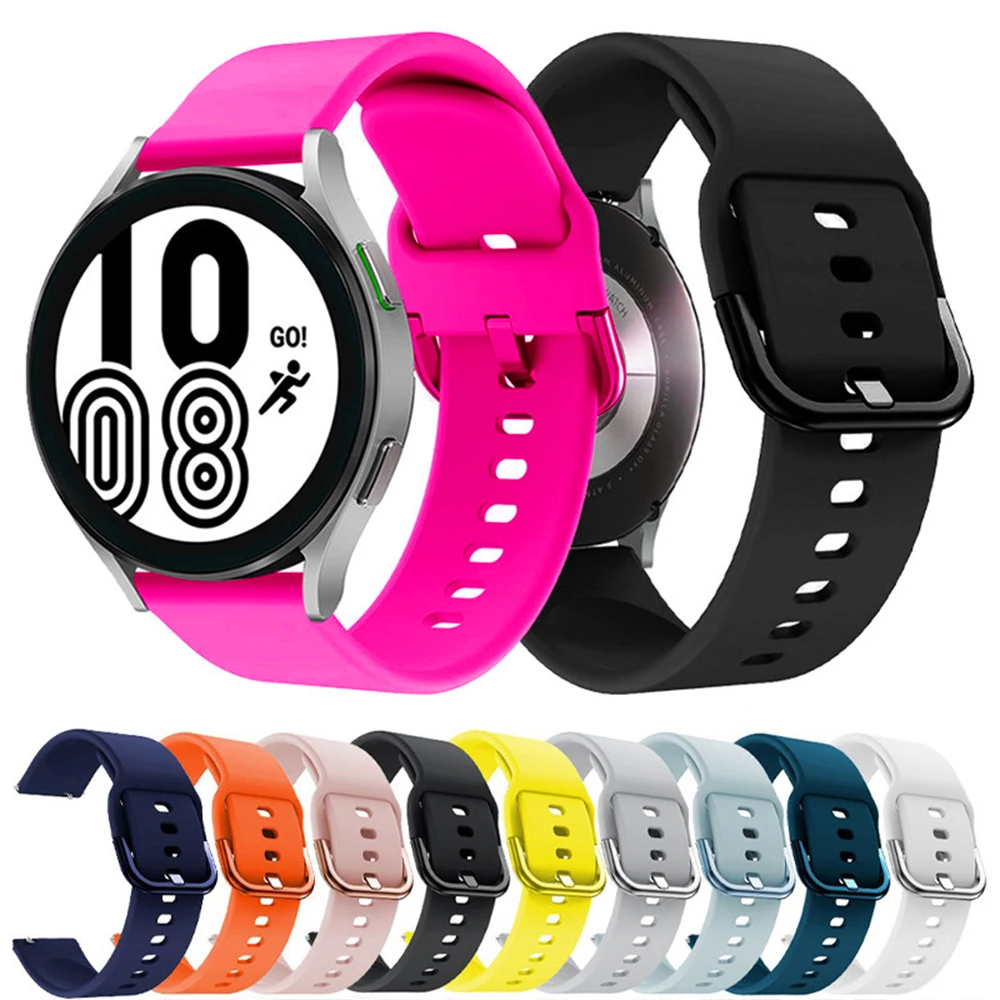Silicone Strap For Samsung galaxy watch 5/pro/3/4/classic/Active 2 Sport Band 20mm 22mm bracelet huawei/amazfit gtr/gts 4/3/2/2e