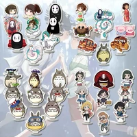 9pcsset classic miyazaki hayao anime series acrylic stand spirited away cute model plate desktop standing sign gift collection