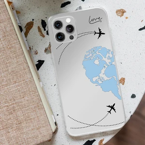 NOHON phone Case For XIAOMI MI 10T PRO POCO M3 X3 NFC GT Aircraft route Fashion All-round soft Transparent back cover