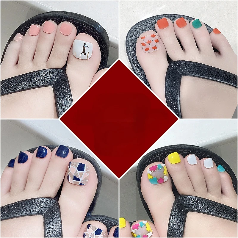 

24 шт., съемные многоразовые ногти для маникюра