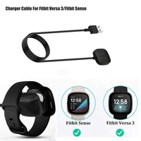 1m charger cable for fitbit sense replacement usb charging cable cord clip dock accessories for fitbit versa 3 smartwatc