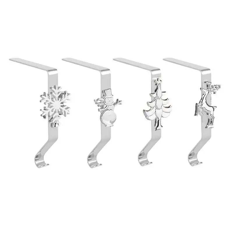 

Stocking Holders For Mantle Christmas Stocking Hangers For Mantel With 4 Christmas Cartoon Decorations Fireplace Stocking