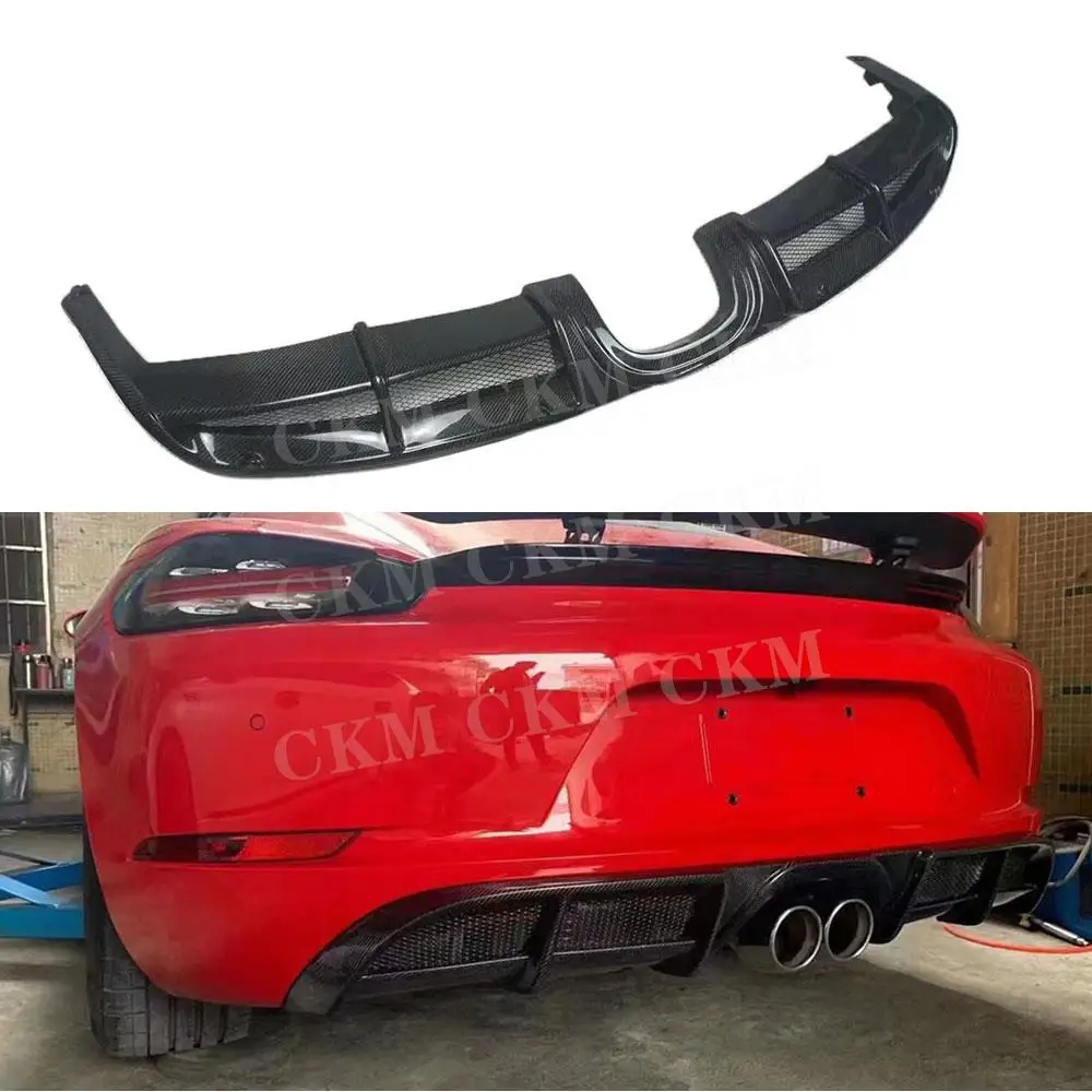 

Carbon Fiber Rear Bumper Lip Diffuser Spoiler Bodykit for Porsche 981 718 Boxster Cayman 2013 2014 2015 2016 2017 2018 2019 2020