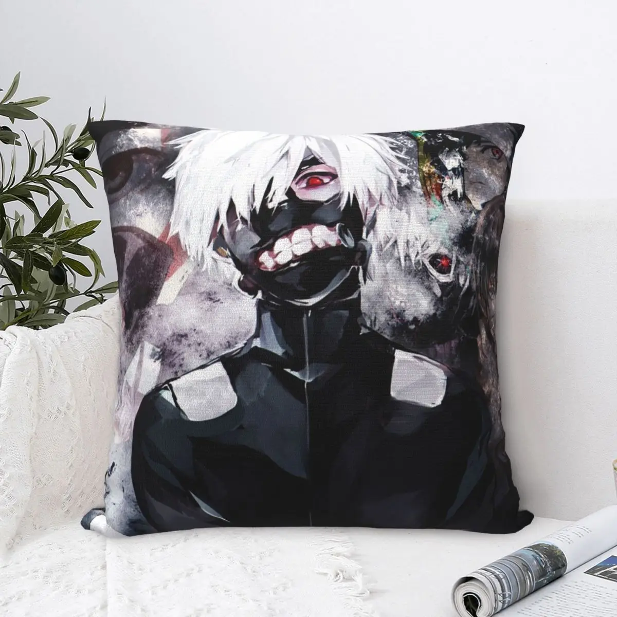 

Токийский Гуль, декоративная подушка, искусственный рюкзак, наволочки «сделай сам» с принтом, милый домашний декор