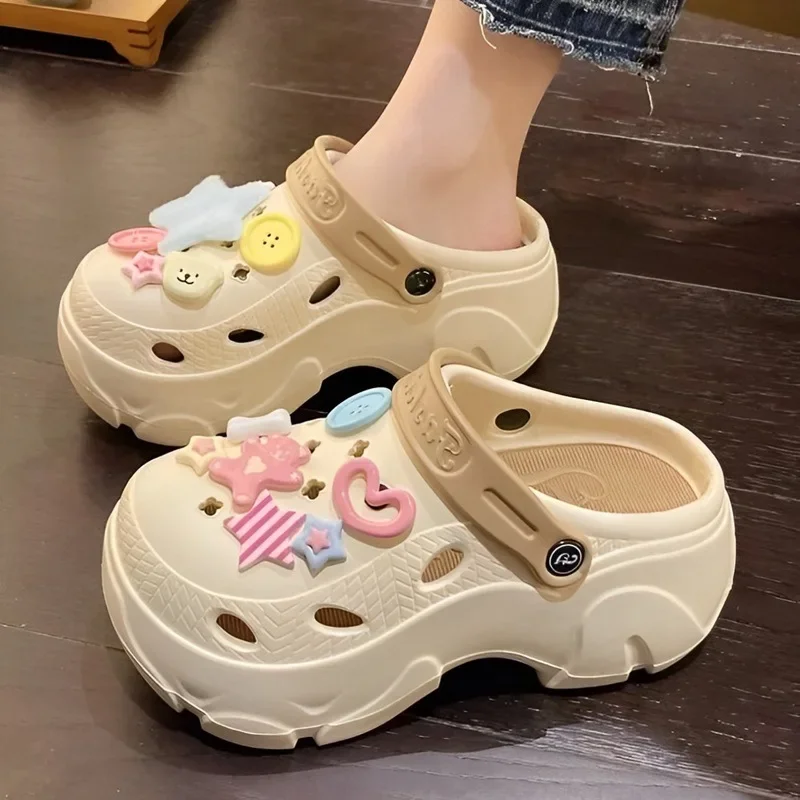 Женские сандалии на толстой подошве новинка 2024 летняя верхняя одежда пляжные