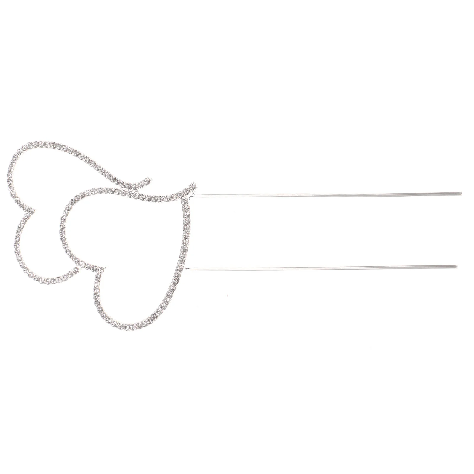 

Two Hearts One Love Diamond Bridal Headpieces Wedding Double Heart Cake Decor European American Rhinestone Wedding