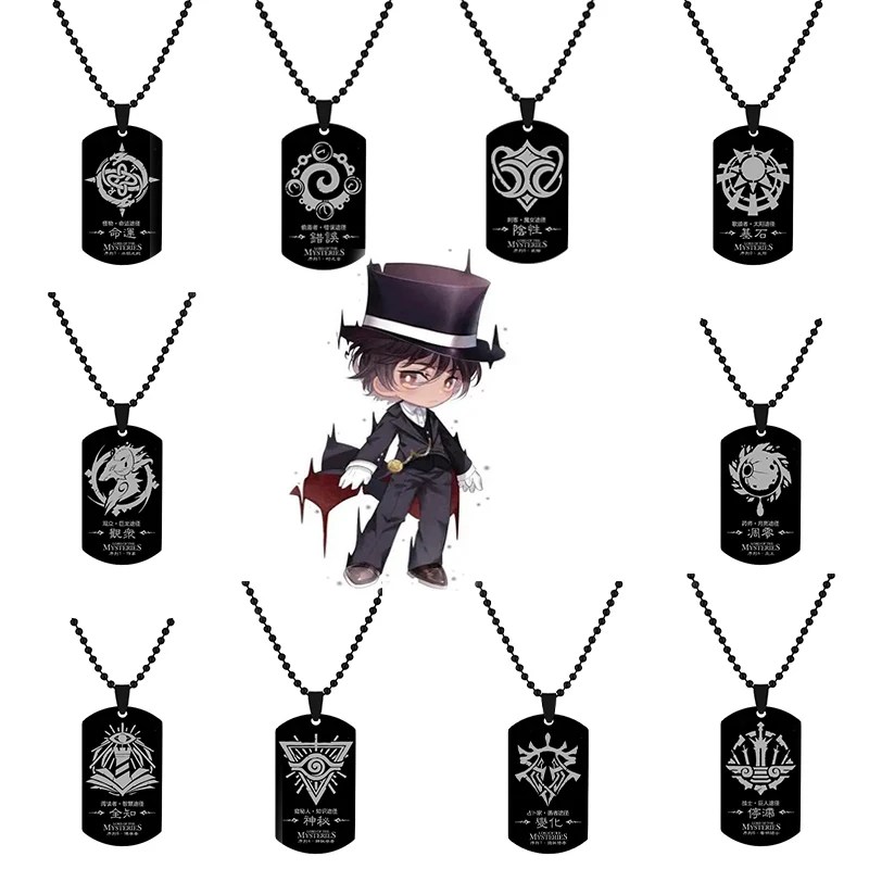 

Anime Lord of the Mysteries Black Stainless Steel Pendant Necklace Symbol Pattern Fashion Jewelry for Fans Gifts