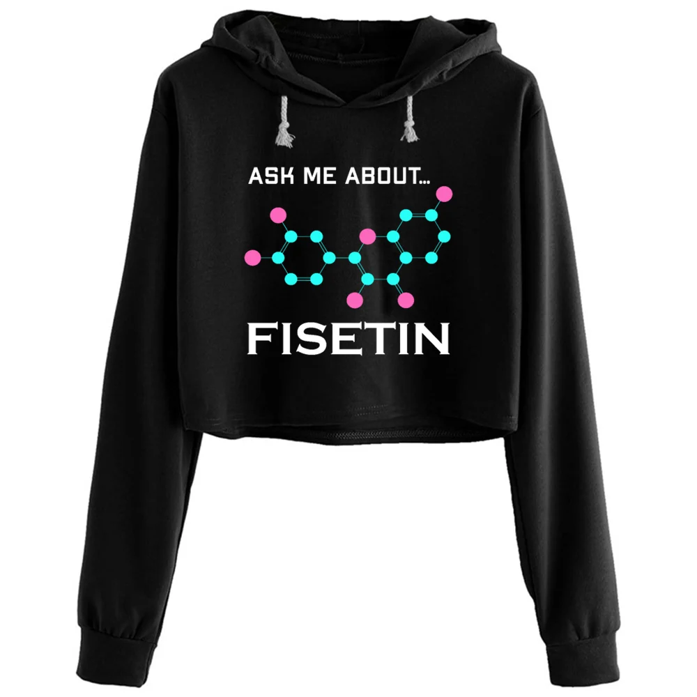 

Ask Me About Fisetin Hoodies Women Korean Y2k Kawaii Goth Pullover For Girls
