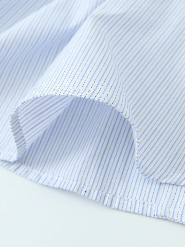 KAOPU ZA женская полосатая рубашка с накладными карманами винтажные женские блузки