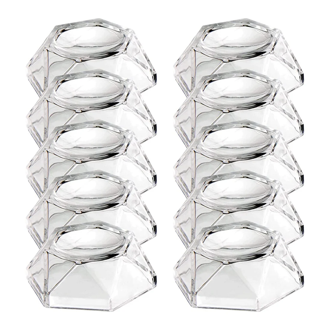 

10Pcs Acrylic Sphere Display Stand Holder - Clear Crystal Ball Display Base - for Softball Tennis Ball (Large)