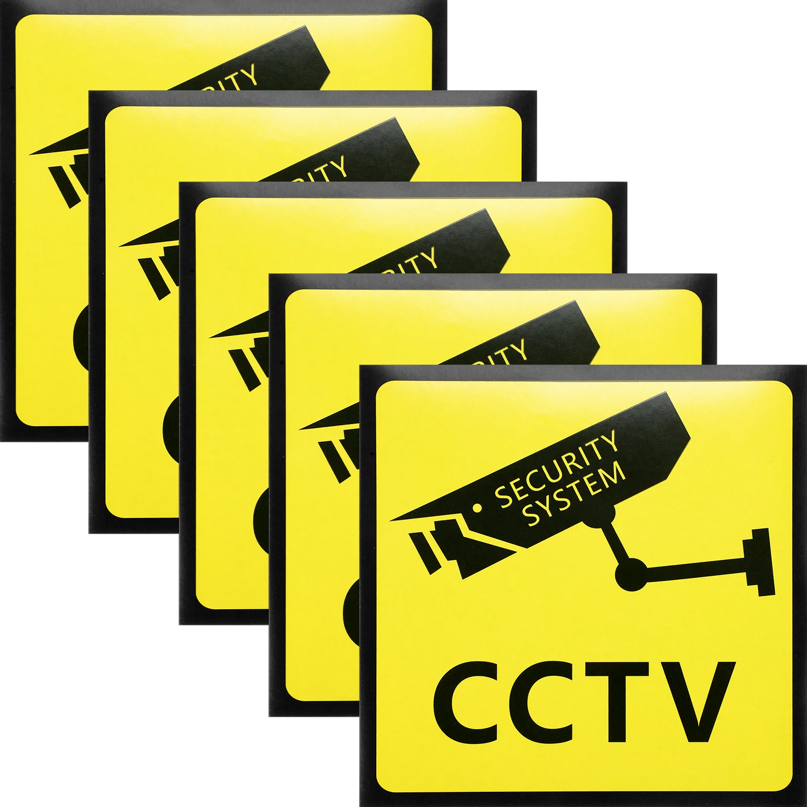 

5 Pcs Security Camera Signs Outdoor Impresora De Sticker Stickers Video Television