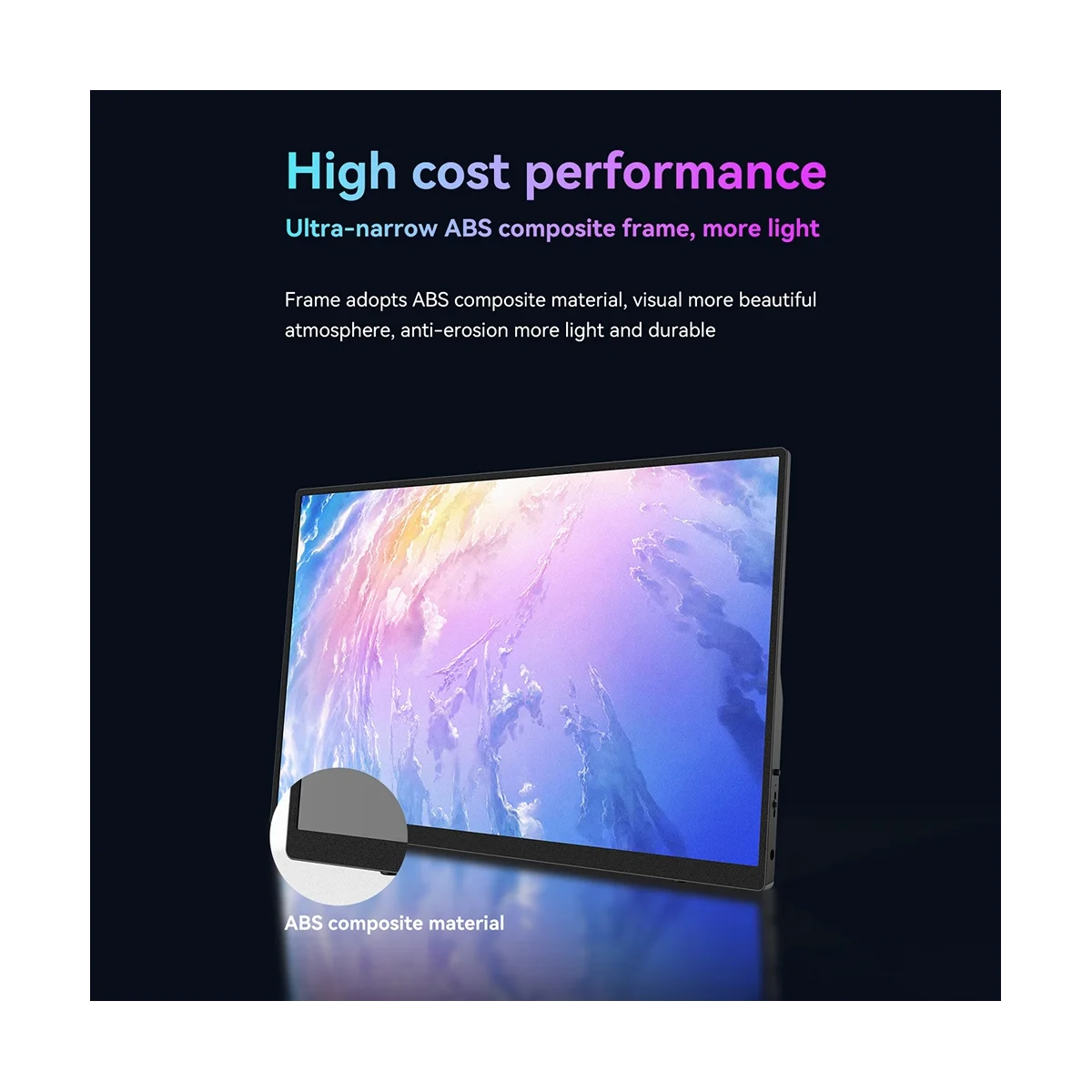 14 0 дюймовый HD портативный монитор 1920X1200 игровой с бесплатной синхронизацией типа