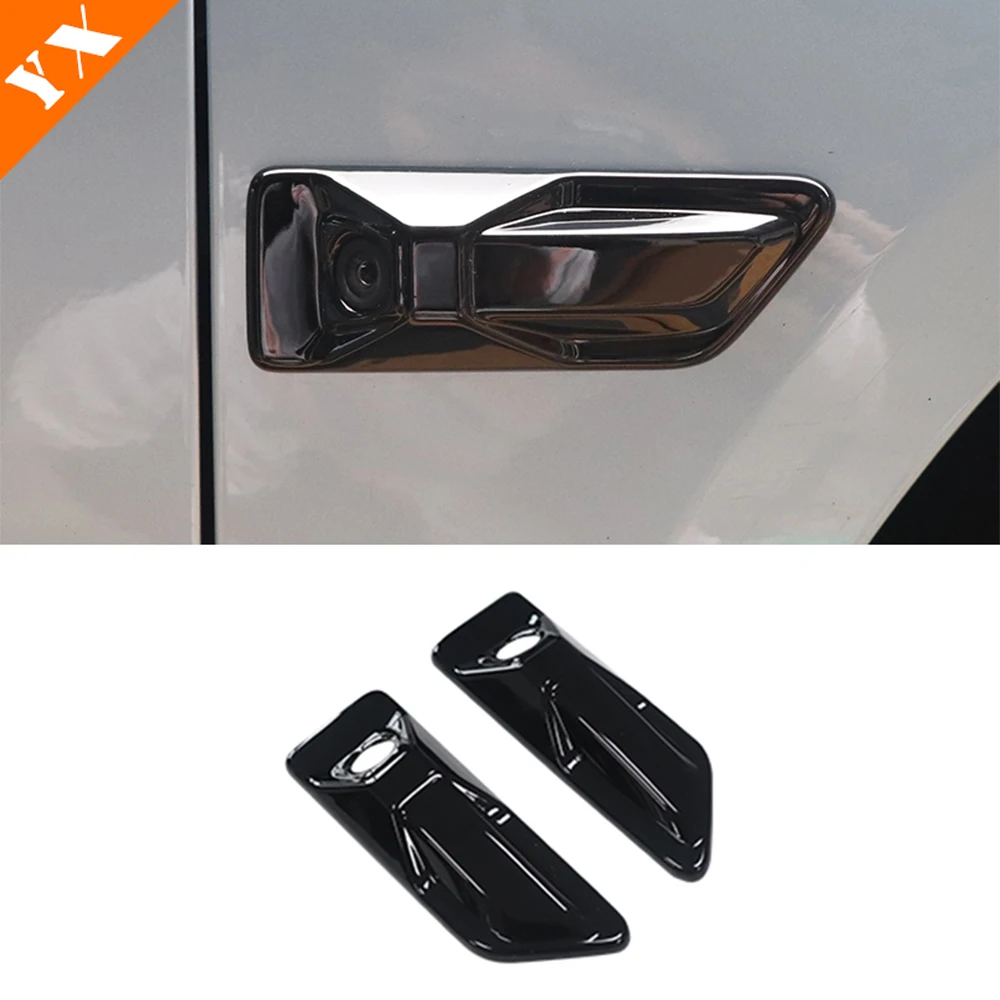 

УГЛЕРОДНЫЙ, хром, черный для Geely ZEEKR 001, аксессуары 2021-2024, боковой корпус автомобиля, защитная крышка камеры, Противоударная декоративная рамка