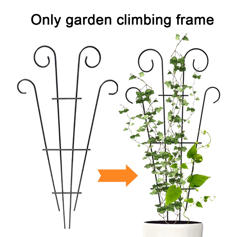 

Vine Plant Climbing Frame Potted Home Iron Growing Flower Leaves Durable Support Trellis Fixed Stake Indoor DIY Multifunctional
